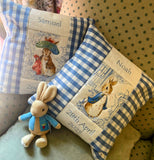 Beatrix Potter© Name Cushion Blue