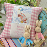 Beatrix Potter© Occasion Cushion Pink or Blue