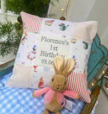 Peter Rabbit© Birthday Cushion Pink