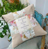 Silk and linen anniversary cushion