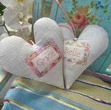 Linen name heart