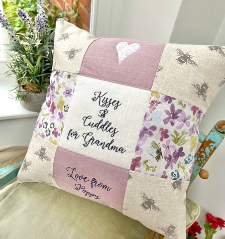 Hugs and cuddles for Grandma cushion