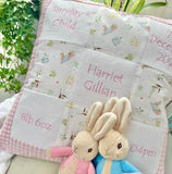Peter Rabbit pink and green© Memory Cushion