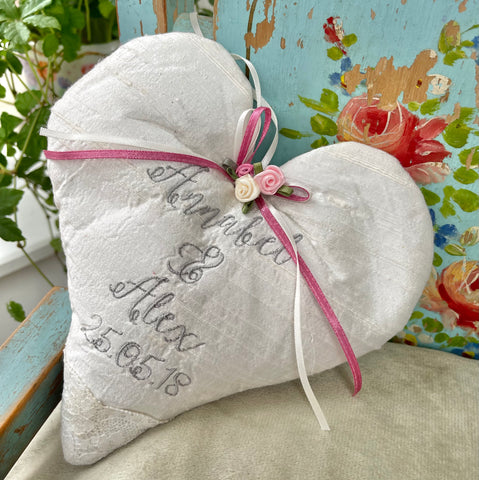 Silk Wedding Heart Floral