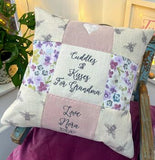 Hugs and cuddles for Grandma cushion