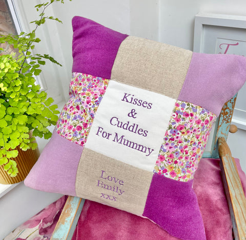 'Kisses and Cuddles for Mummy' Cushion