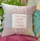 Special Mum cushion, heather and grey