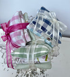 Gingham Lavender Bundle Duck Egg Blue