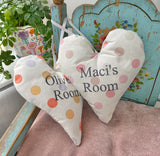 Polka Dot Name Heart