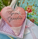 Silk Lavender Heart Purple