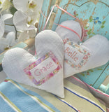 Linen name heart
