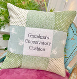 Love you Granny cushion, sage green