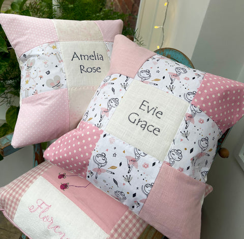 Ballerina Name and Date Cushion