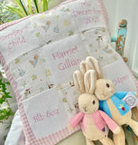 Peter Rabbit pink and green© Memory Cushion