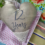 Silk Anniversary Heart Silver