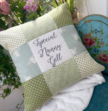 Love you Granny cushion, sage green