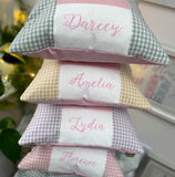 Lilac fairytale name cushion