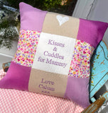 'Kisses and Cuddles for Mummy' Cushion