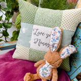 Love you Granny cushion, sage green