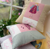 Yellow fairytale name cushion