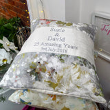 Silver wedding cushion