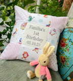 Peter Rabbit© Birthday Cushion Pink