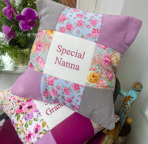 Special Nanny Cushion Rose & Grey