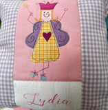 Lilac fairytale name cushion