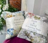 Silver wedding cushion