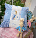 Beatrix Potter© Alphabet Cushion Pink or blue