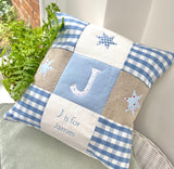 Alphabet Cushion Blue