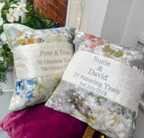 Silver wedding cushion