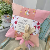 Peter rabbit Christening cushion