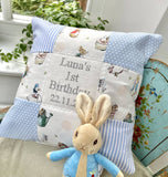 Peter Rabbit© Birthday Cushion Blue