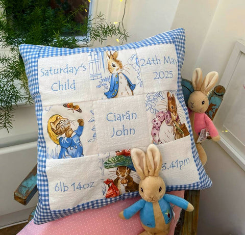 Beatrix Potter© Memory Cushion Blue