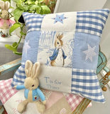 Beatrix Potter© Alphabet Cushion Pink or blue