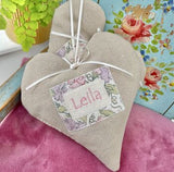 Linen name heart