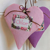 Linen name heart