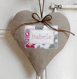 Linen name heart
