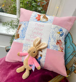 Beatrix Potter© Christening cushion Patchwork Name and Date Cushion