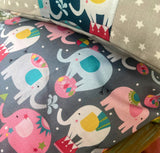 Elephant alphabet cushion