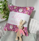 Woodland creatures cushion