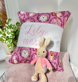 Woodland creatures cushion