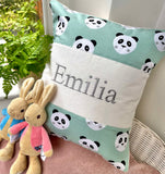 Panda Name Cushion Mint