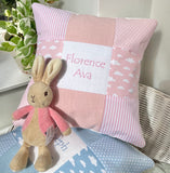 Nursery Name Cushion Blue or Pink