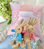 Nursery Name Cushion Blue or Pink