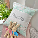 Mermaid Name Cushion Mint