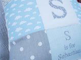 Clouds Alphabet Cushion Mint