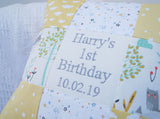 Clouds Birthday Cushion Yellow