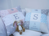 Clouds Alphabet Cushion Mint